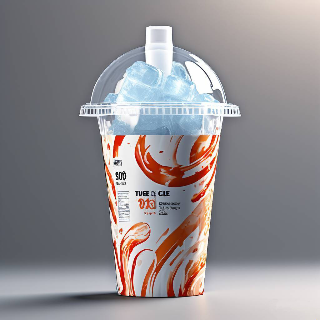 plastic cup with ice tube